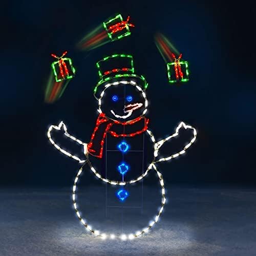 productworks snowman yard decoration - lighted led display, main product view