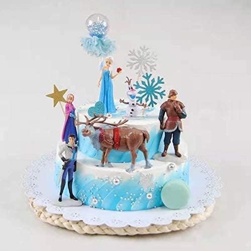 Frozen cake topper Figures Set 6Pcs Frozen cake decorations for Frozen party supplier birthday