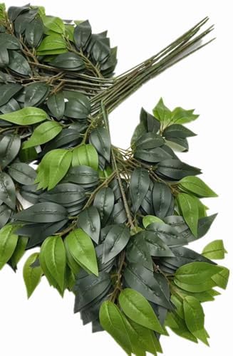 artificial olive leaves green foliage stems waterproof for shown in use