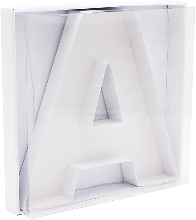 12" Fillable Cardboard Letter Charcuterie Gift Cupcake Box With Cover Sweets Packaging (A)