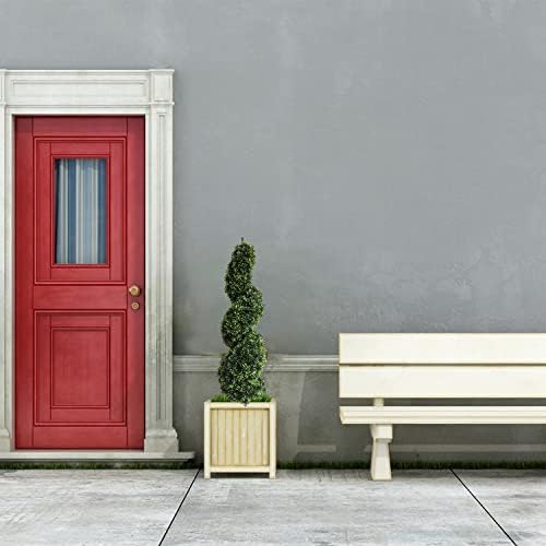 artificial topiary trees 43.3 inch/3.6 ft boxwood spiral, front angle view