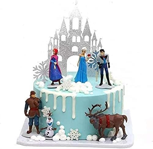 Frozen cake topper Figures Set 6Pcs Frozen cake decorations for Frozen party supplier birthday