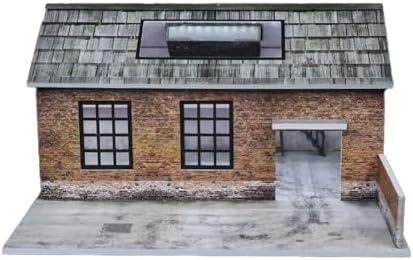 1/64 diorama old factory garage model, led lighting, view 9