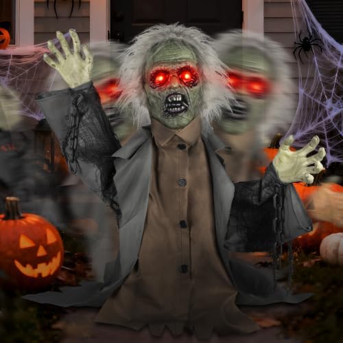 kemooie halloween animatronics groundbreaker zombie decorations on a desk or shelf