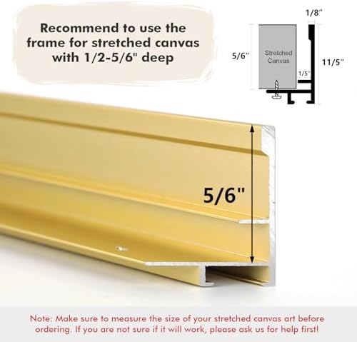 canvas floater frame for 20x30 modern wall art,5/6", close-up detail
