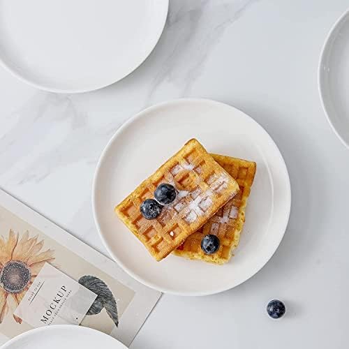 ceramic appetizer plates, 5.6 inch small dessert plates, side view