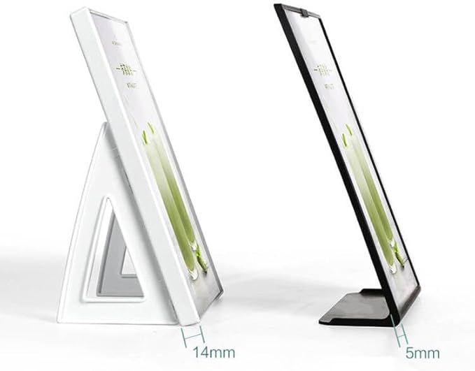 ABS Plastic Sign Holder，Menu Displays L Shape Sign Stand Vertical/Horizontal Use (White A3 297×420mm/11.69×16.54inches)