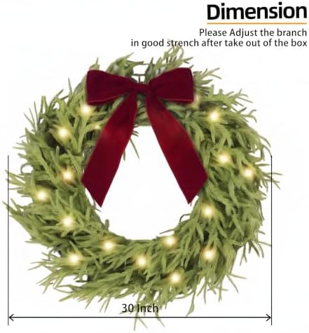 hiptree 30 inch lighted real touch norfolk christmas shown in use