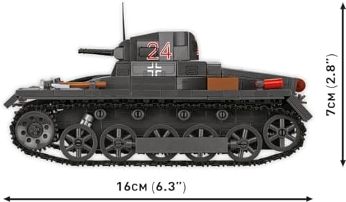 cobi historical collection wwii panzerkampfwagen i (france 1940), package contents
