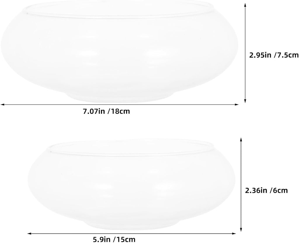Glass Floating Candle Bowls Multi-Purpose Votive Holders 2pcs for Water Candles Decorative for Romantic Dinners and Special Events