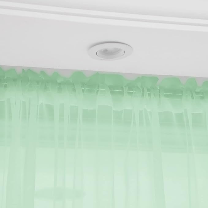 Window Light Green Sheer Curtains 90 Inches Long 2 Panels Sheer Curtain Basic Rod Pocket Panel for Bedroom Children Living Room Yard Kitchen (Light Green, 52" W x 90" L | 2 pcs)