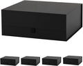 black gift box large 13.5x11.8x4.7 inches, black gift, main product view