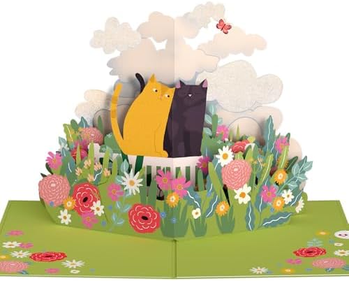 Lovepop Love Pop-Up Card for Her and Him - 3D Greeting Cards for Boys, Girls, Men, Women - I Love Mew Cats - 5" x 7" Card - Blank Notecard & Envelope Included