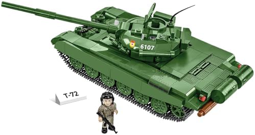 cobi armed forces t-72 (east germany/soviet) tank building on a desk or shelf
