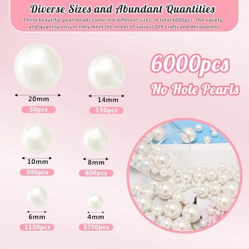 ivory no hole pearl beads for crafting and shown in use