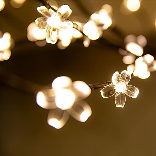 tybeeu 4ft 5ft 6ft lighted cherry blossom tree, front angle view