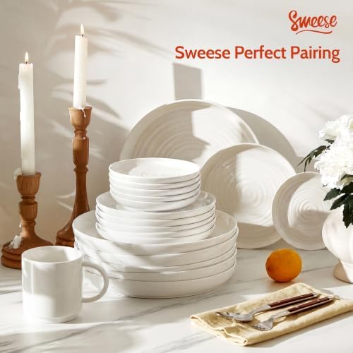 sweese appetizer plate, 6 in porcelain small dessert on a desk or shelf