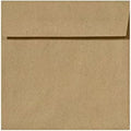 LUXPaper Square Invitation Envelopes | Peel & Press | 5" x 5" | Grocery Bag Brown | 70lb. Text | 50 Qty