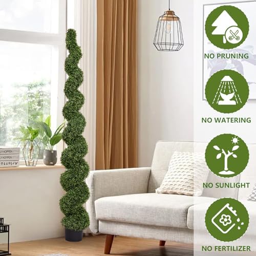 the bloom times 7ft large spiral topiary trees, package contents