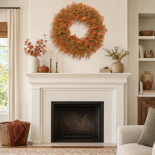 26 inch fall wreaths for front door, large, package contents