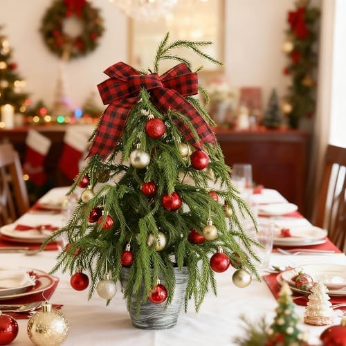 hiptree 2ft pre-lit real touch norfolk mini christmas, main product view