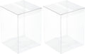 BENECREAT 15Pcs Clear Gift Boxes Rectangle Transparent PVC Favor Boxes 3.9x3.9x5.5'' for Wedding Party Treat Candy Cupcakes, Mother's Day Festival Gift Packaging (Pack of 2)