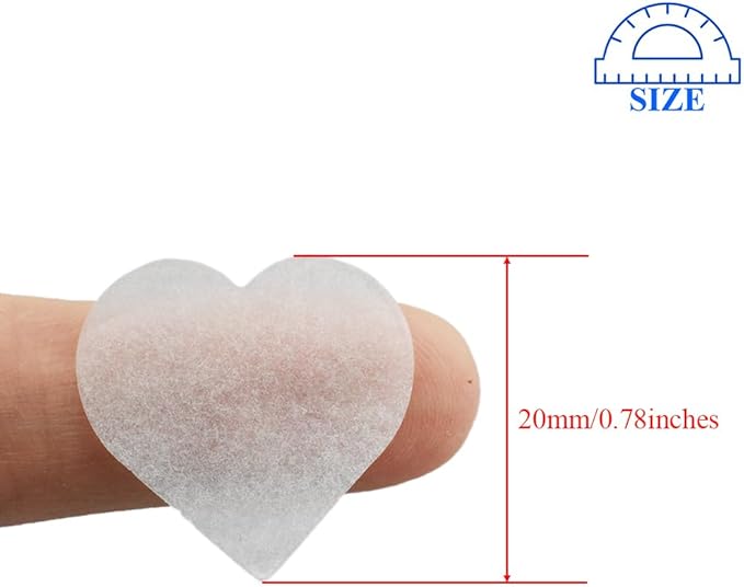HAHIYO 0.78Inch White Heart Tissue Paper Confetti Table Decoration Confetti Dot Pastel Bulk Table Scatter Confetti Paper for Packaging Wedding Bachelorette Shower Birthday Party, 6000PCs