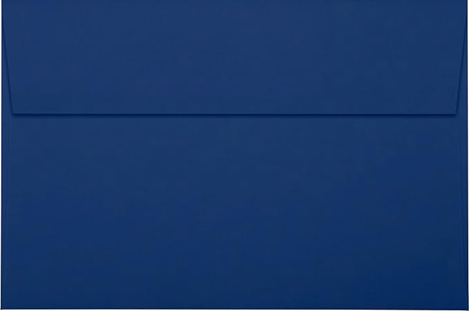LUXPaper A9 Invitation Envelopes | Peel & Press | 5 3/4" x 8 3/4" | Navy Blue | 80lb. Text | 50 Qty