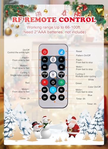 Christmas Projector Lights Outdoor 26 HD Effects (3D Ocean Wave + Patterns) W...