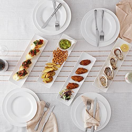 dowan 14" sushi plate set of 4 showing dimensions
