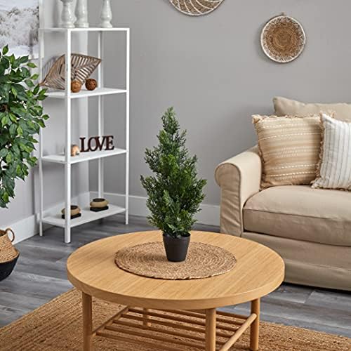 nearly natural 2ft. mini cedar pine tree (indoor/outdoor) showing dimensions