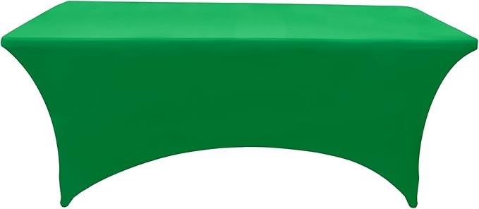 6-Pack 6ft Spandex Table Covers for Rectangle Standard Folding Tables - Wrinkle Resistant Stretch Tablecloths - Ultimate Fitted Table Protector for Parties, Trade Shows, Wedding