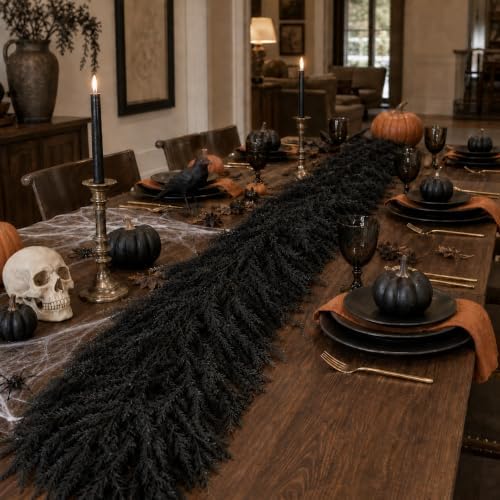 black halloween mantle garland decor gothic garlands for, package contents