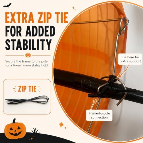solar halloween pumpkin stake light with 8 lighting, view 9