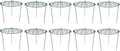 12 x 16 inch Poeny Cage Grow Through Grid Plant Brace Flower Support Rings, Pack of 10 Round Metal Plant Stakes Rings, Strong Large Garden Supports for Flowers, Peonies, Rose, Lily