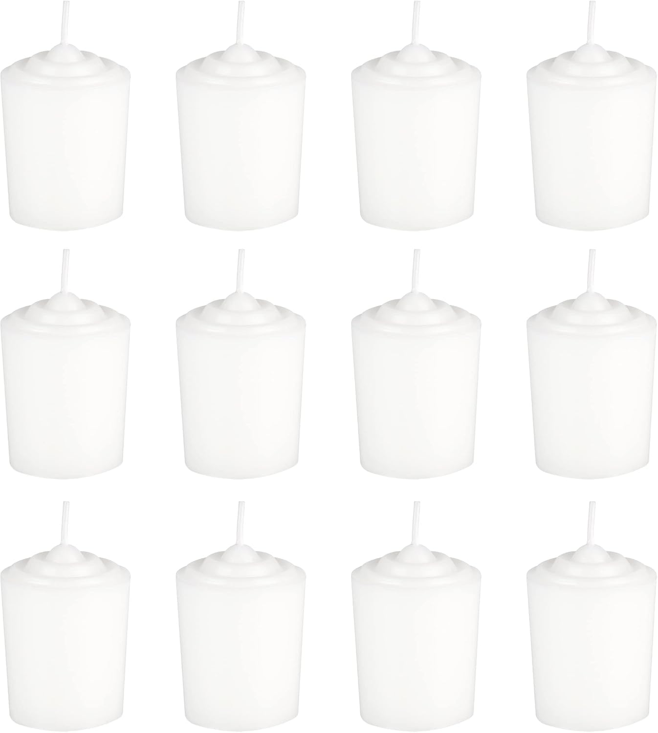 White Unscented 15 Hours Votive Candles
