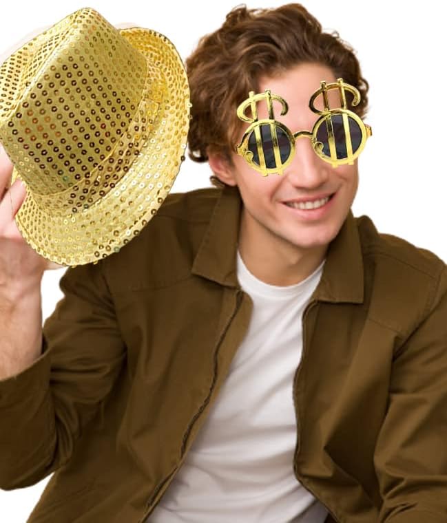 18 Pcs Funny Photo Booth Props for Adults - Assorted Dress Up Costume Hats an...