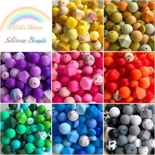 silicone beads bulk for keychain and bracelet making, close-up detail
