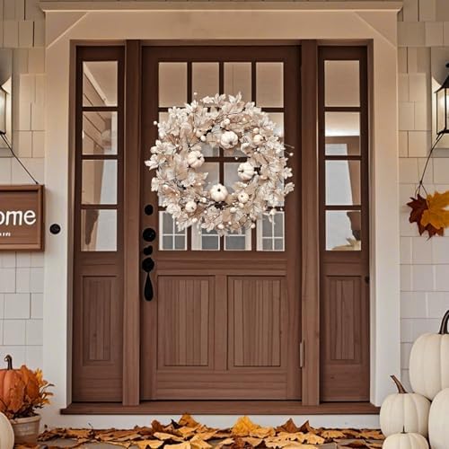 26 inch large foldable fall wreath for front shown in use
