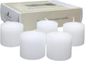 D'light Online Long 10 Hour Burn Time Unscented Votive Candles - Small Candles for Birthdays, Baby Shower, Home Decoration, Restaurants and Weddings (White, 10 Hour - Set of 12)