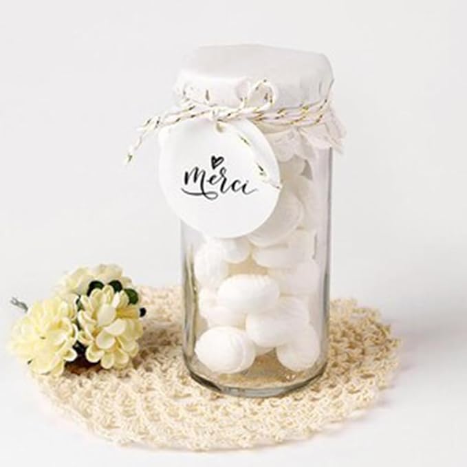 Custom Gift Tag, Personalized Favor Label, Kraft Wrapping Decoration, Wedding Supplies Birthday Party Craft, Thick Paper Hang Card with String (Round Shape)