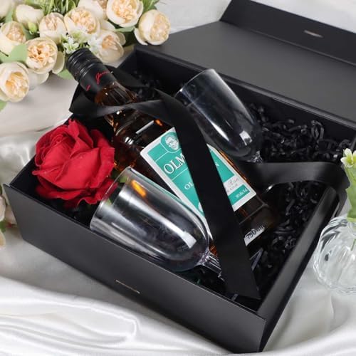 lfbox black gift box with ribbon magnetic lids, package contents