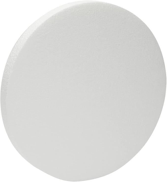 Juvale Thick Foam Discs - 12 x 12 x 1 In, White, 6-Pack - Circle Foam for Flowers Bouquet & DIY Craft Projects