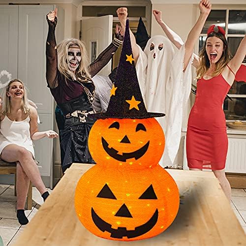 funpeny 3ft halloween collapsible pumpkin decorations, pre-lit light, package contents