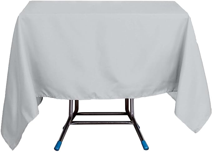 Efavormart 70" Square Linens Silver Wholesale Linens Polyester Square Linen Tablecloth for Wedding Banquet Party Restaurant