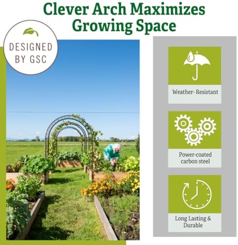 gardener's supply company arch trellis, 2' x 4', package contents