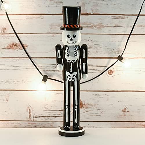 ornativity christmas scary skeleton nutcracker – black and shown in use