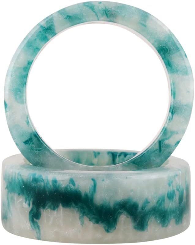 12 Pcs Epoxy Resin Napkin Rings Set - Decorative Pastel Table Holders, 1.5" Dia, Art Deco Style - Ideal for Weddings, Dinner, Parties, Home, Dining, Gifting, Indoor & Outdoor (Multi) - CLEENTABLE