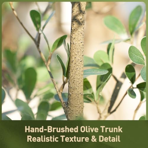 verinatural 6ft shady lady faux tree, artificial black, close-up detail