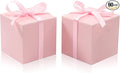 COTOPHER 60pcs Wedding Favor Boxes, Paper Gift Boxes 3x3x3 Inches Small Gift Boxes with Ribbons Small Boxes for Gifts, Crafting, Cupcake, Candy, Bridesmaid Proposal Boxes